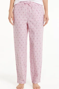 Printed Cotton Canvas Pants - Pajama Sets - Women | Tezenis