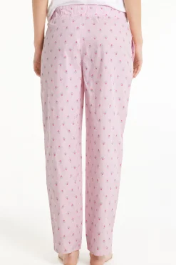 Printed Cotton Canvas Pants - Pajama Sets - Women | Tezenis
