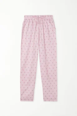 Printed Cotton Canvas Pants - Pajama Sets - Women | Tezenis