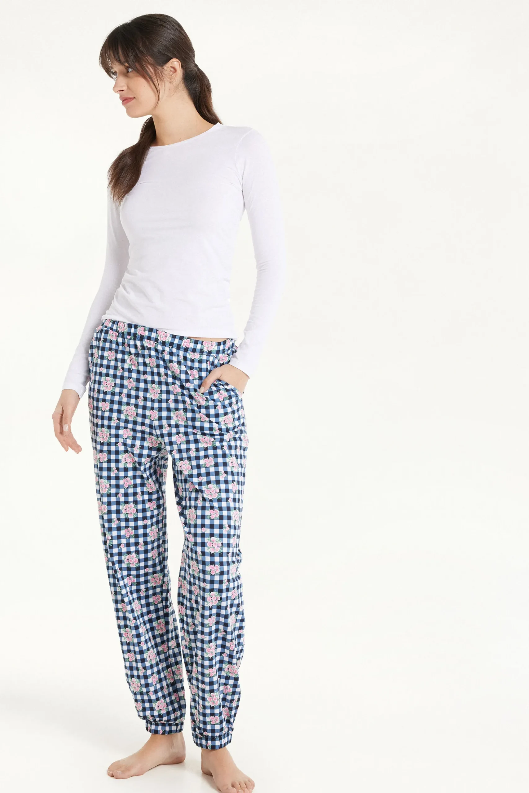 Printed Cotton Joggers - Pajama Sets - Women | Tezenis