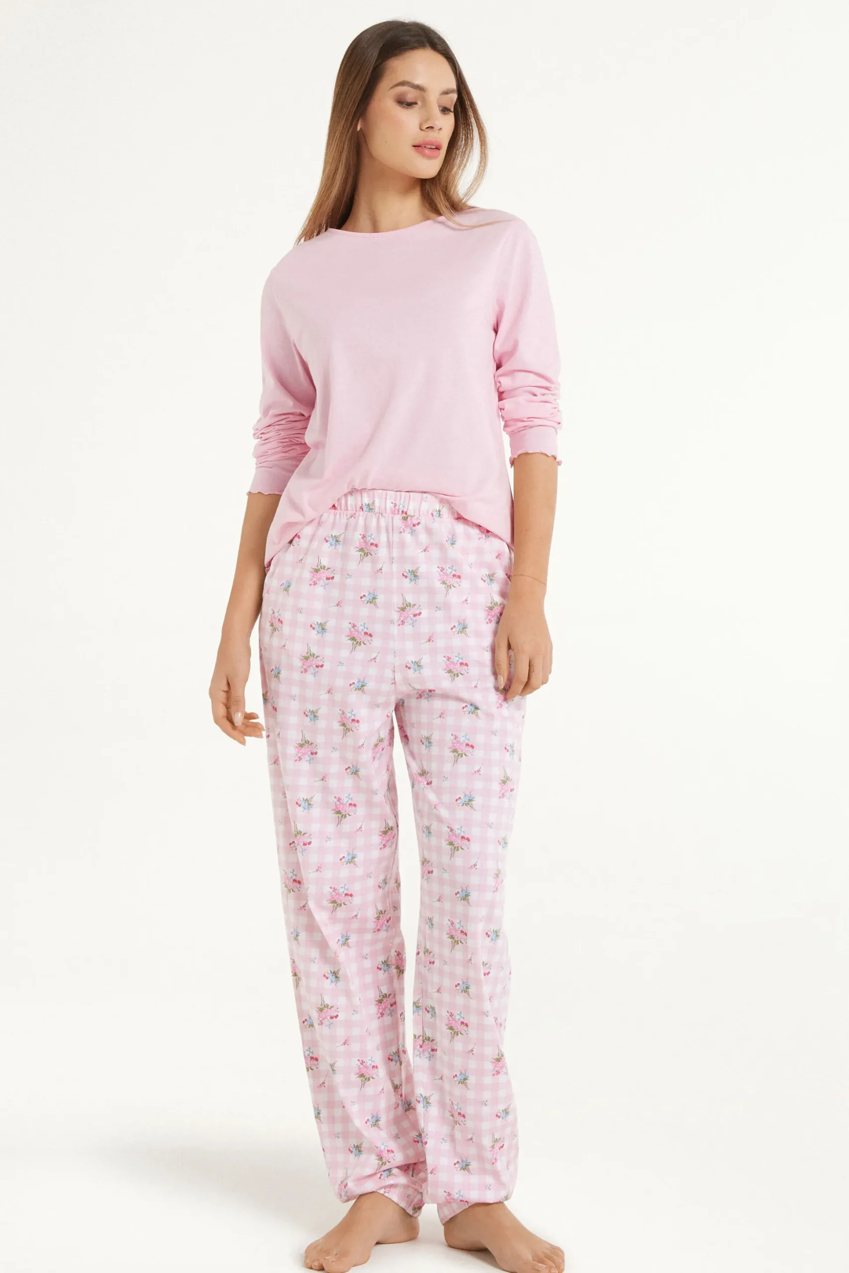 Printed Cotton Joggers - Pajama Sets - Women | Tezenis