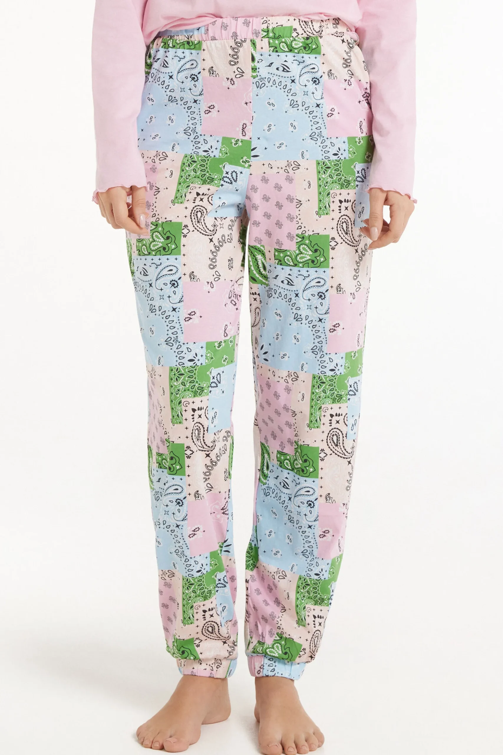Printed Cotton Joggers - Pajama Sets - Women | Tezenis