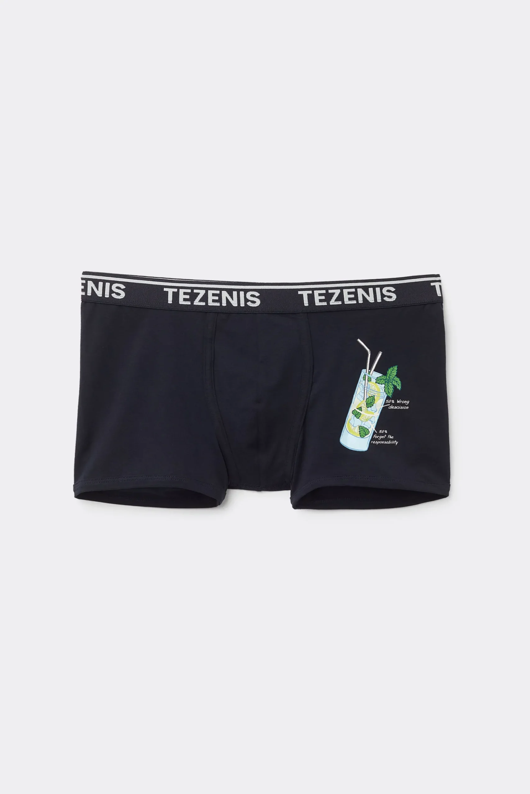 Printed Cotton Logo Boxers With Contrasting Trim - Boxers - Men | Tezenis