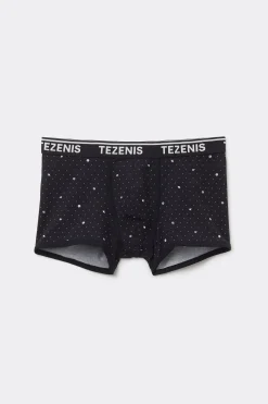 Printed Cotton Logo Boxers With Contrasting Trim - Boxers - Men | Tezenis