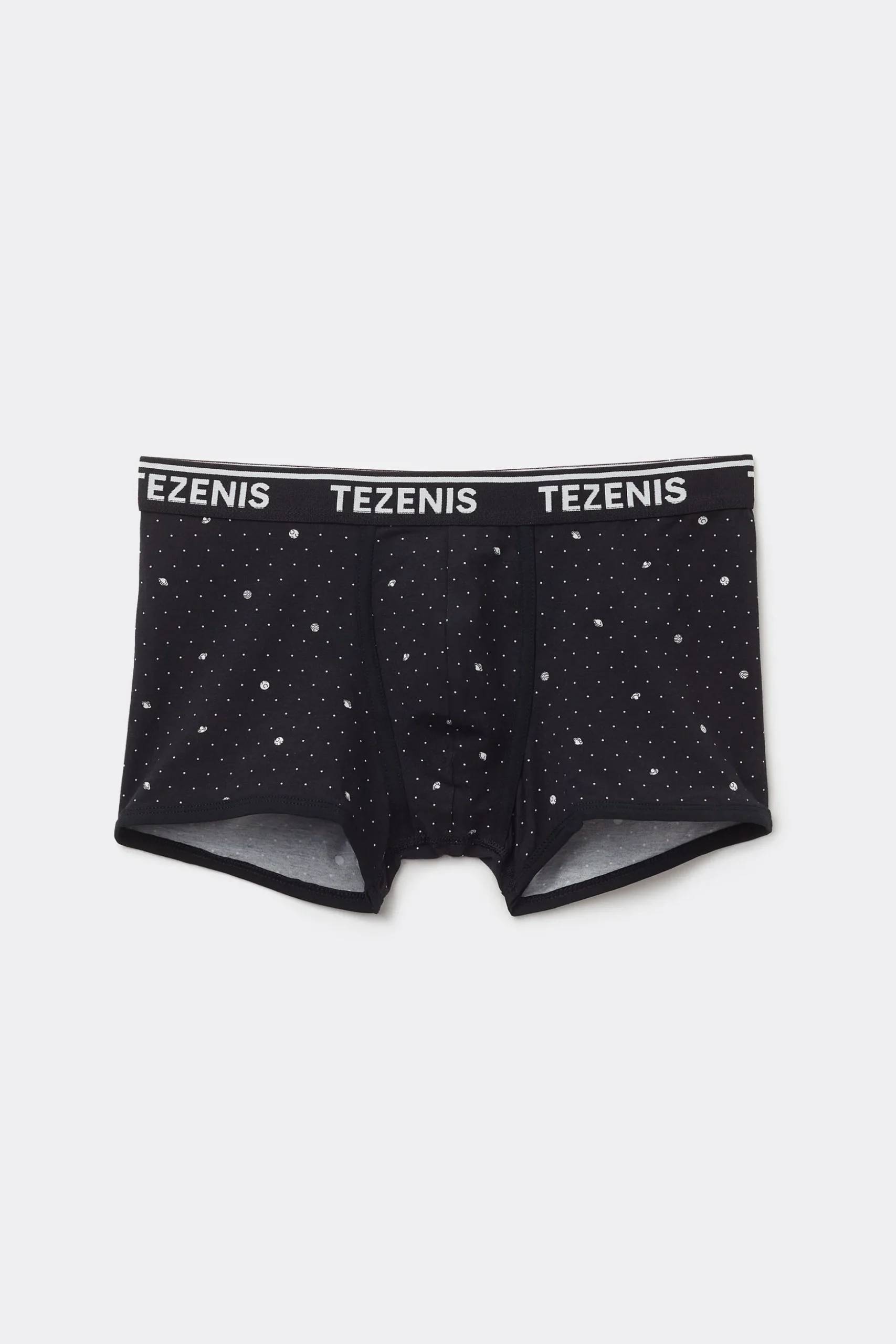 Printed Cotton Logo Boxers With Contrasting Trim - Boxers - Men | Tezenis