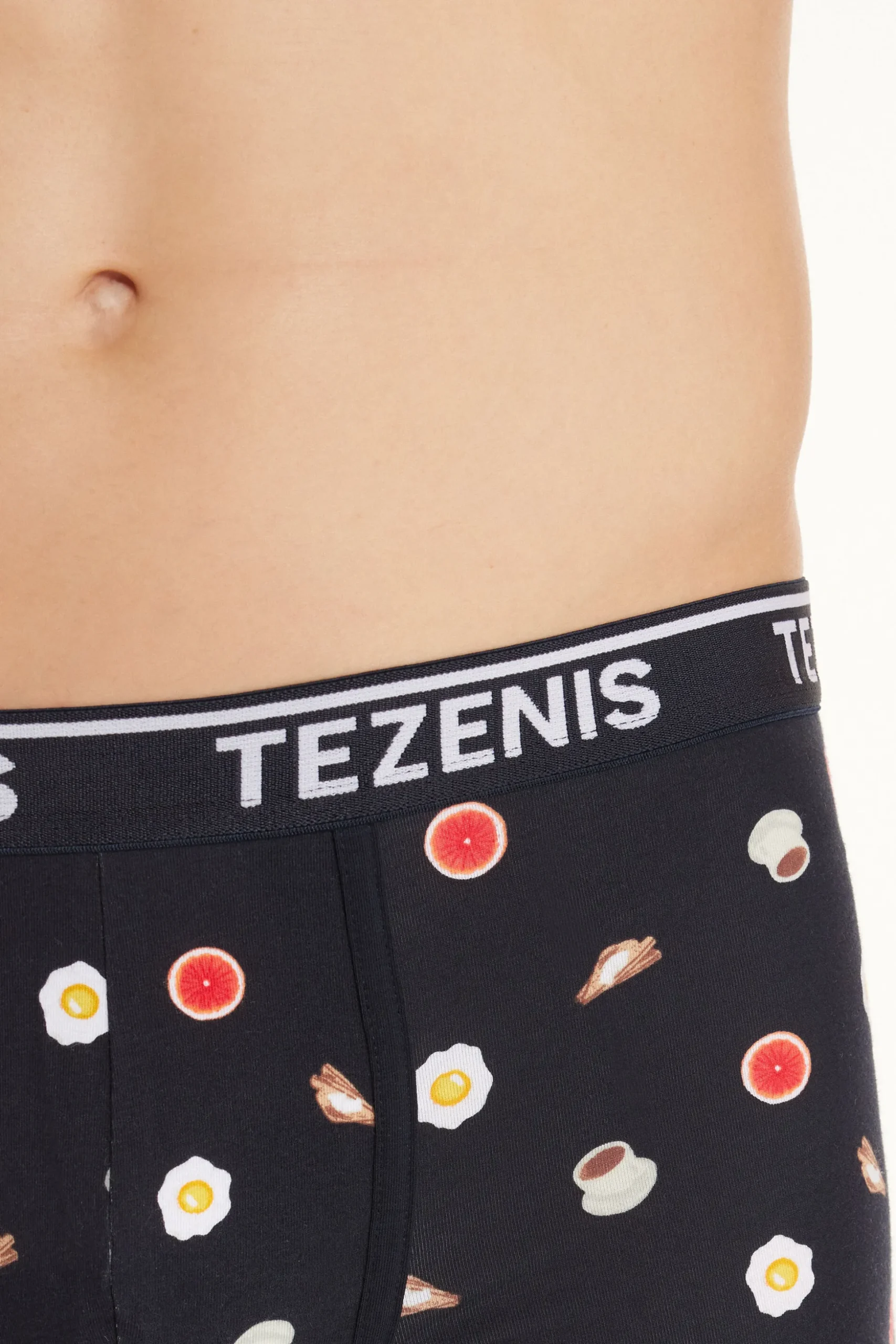 Printed Cotton Logo Boxers With Contrasting Trim - Boxers - Men | Tezenis