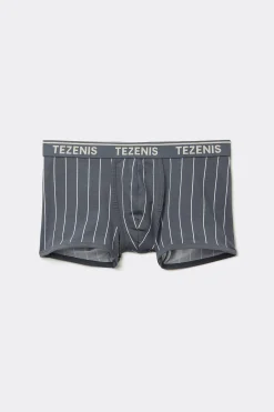 Printed Cotton Logo Boxers With Contrasting Trim - Boxers - Men | Tezenis