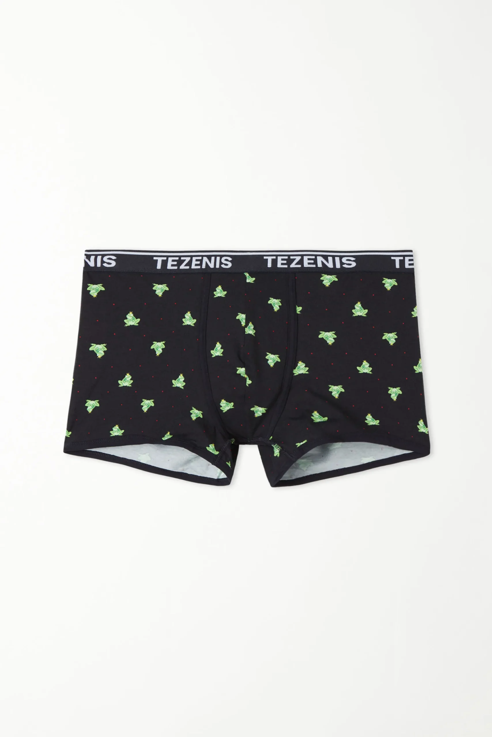 Printed Cotton Logo Boxers With Contrasting Trim - Boxers - Men | Tezenis