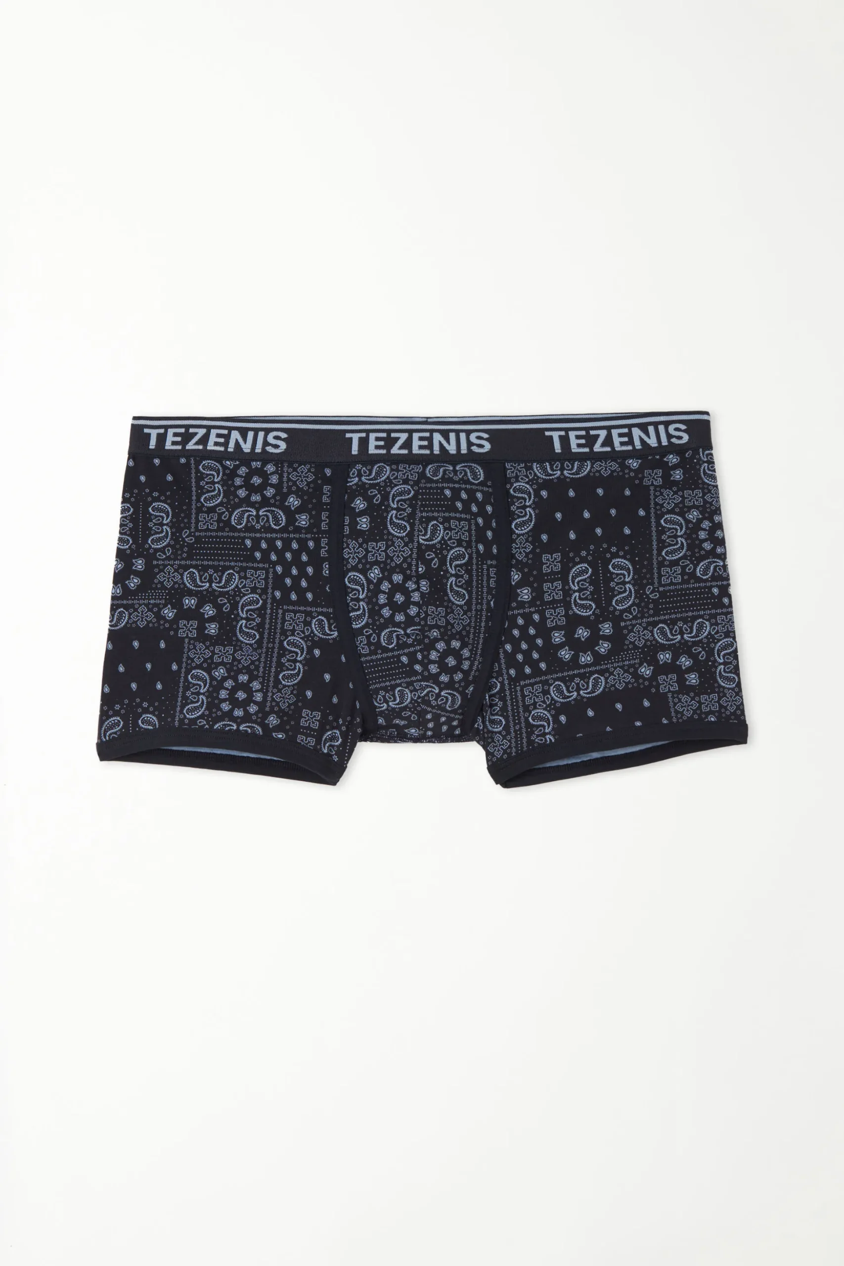 Printed Cotton Logo Boxers With Contrasting Trim - Boxers - Men | Tezenis