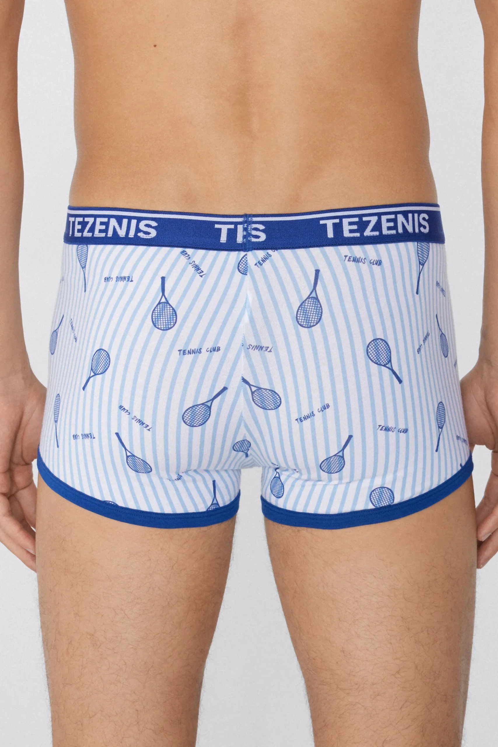 Printed Cotton Logo Boxers With Contrasting Trim - Boxers - Men | Tezenis