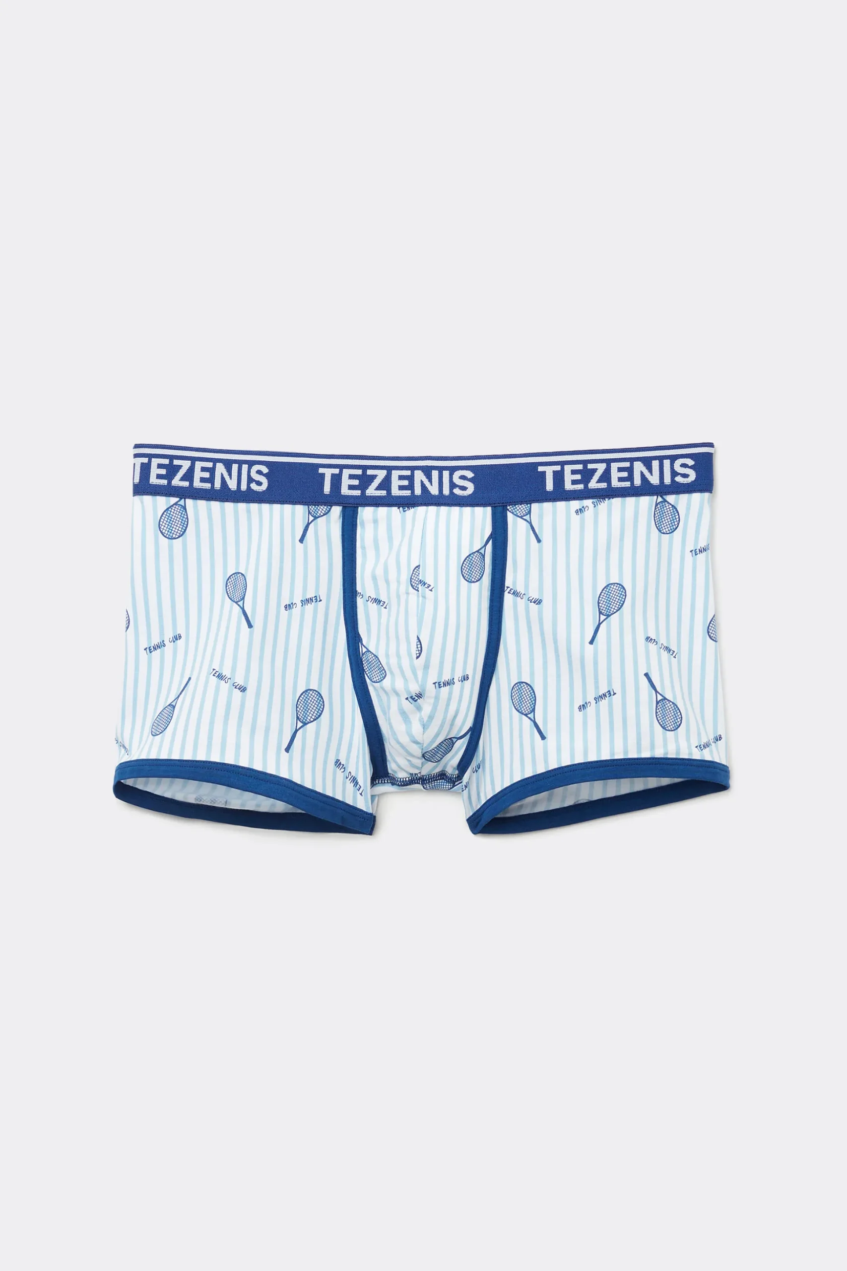 Printed Cotton Logo Boxers With Contrasting Trim - Boxers - Men | Tezenis