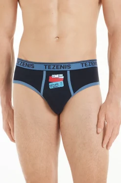Printed Cotton Panties With Logo - Briefs - Men | Tezenis