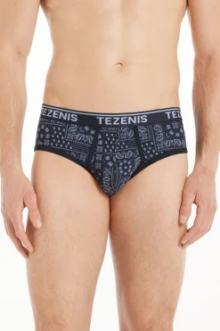 Printed Cotton Panties With Logo - Briefs - Men | Tezenis