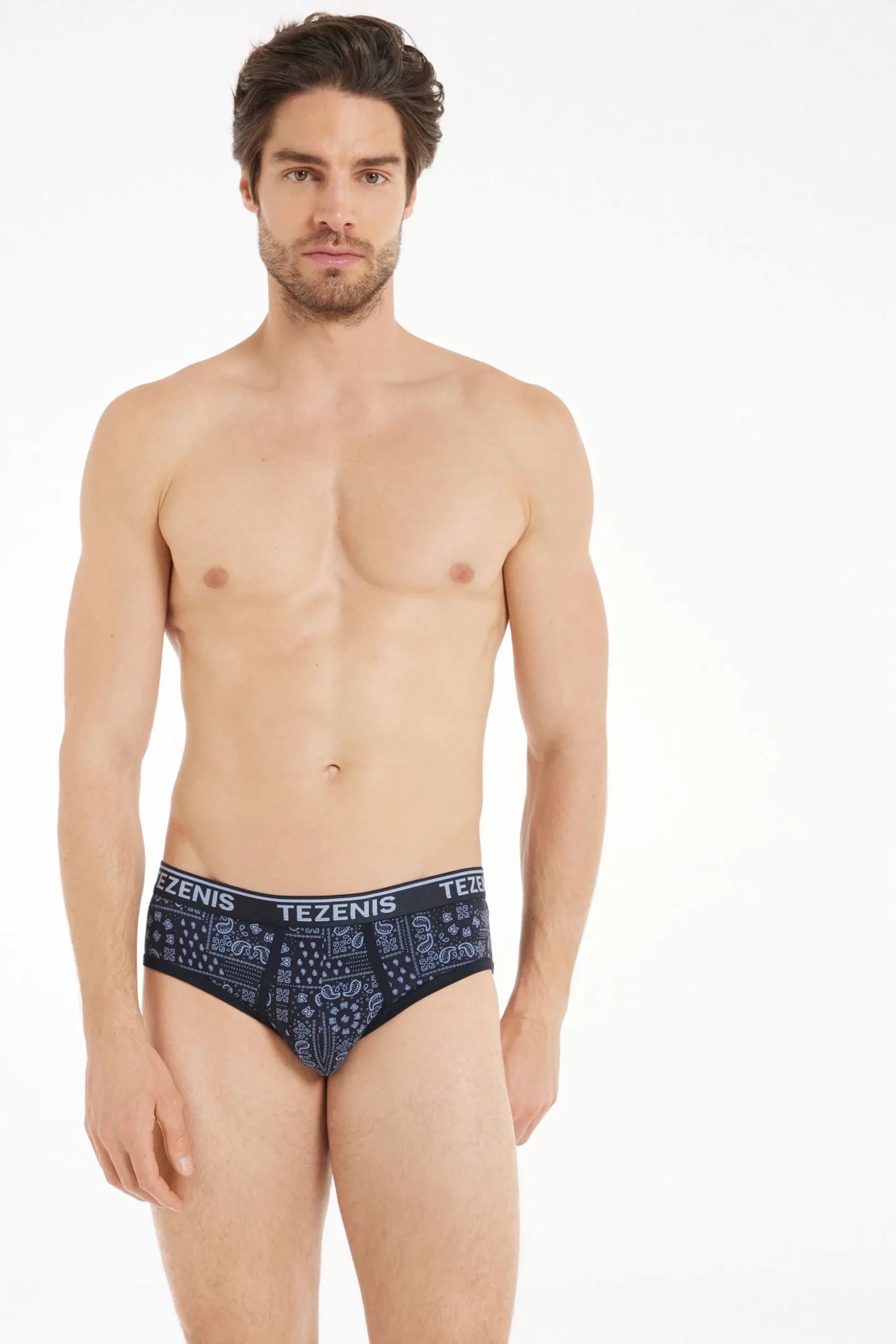 Printed Cotton Panties With Logo - Briefs - Men | Tezenis