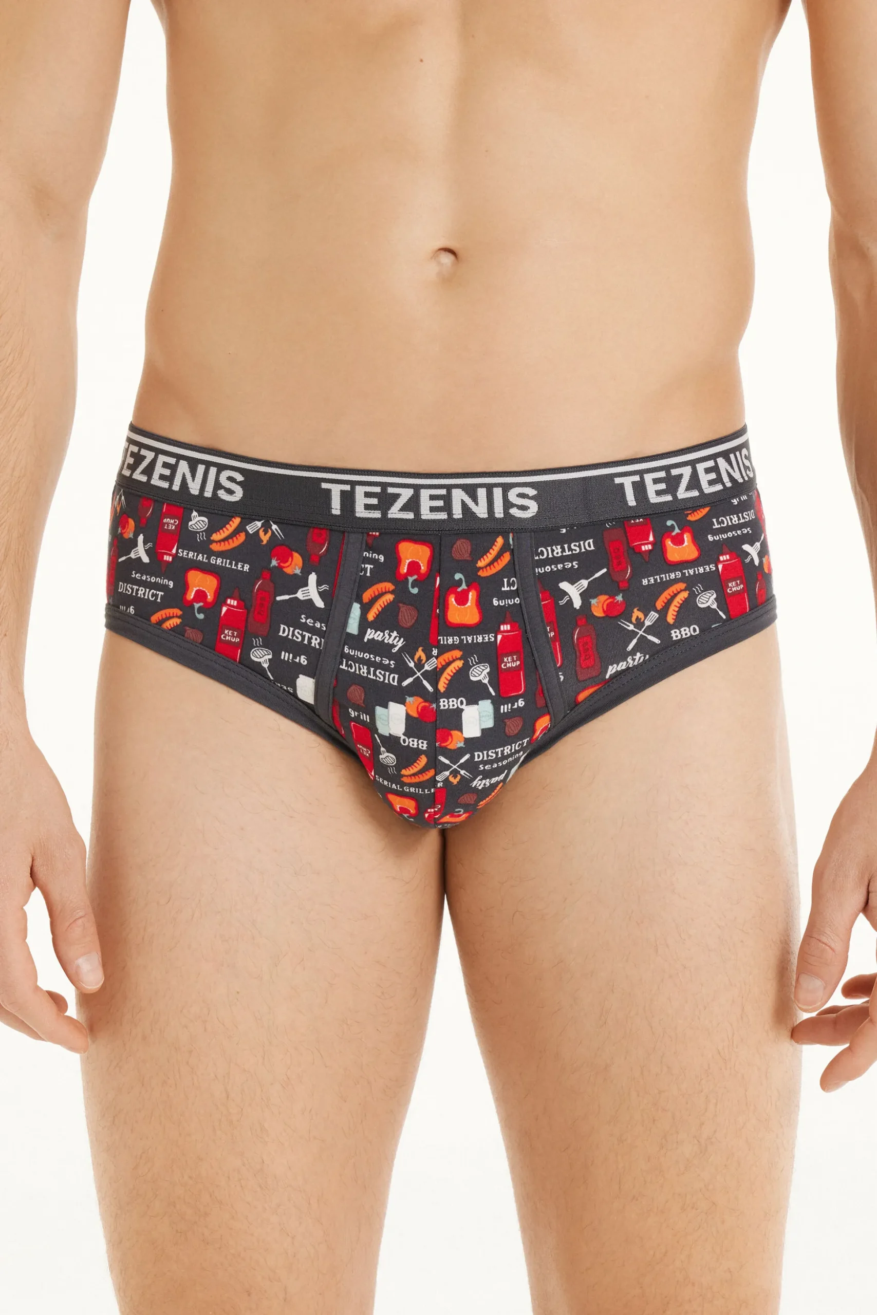 Printed Cotton Panties With Logo - Briefs - Men | Tezenis
