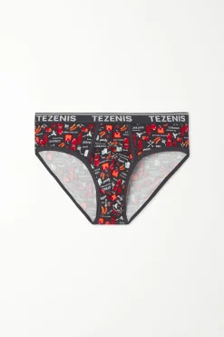 Printed Cotton Panties With Logo - Briefs - Men | Tezenis