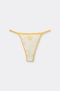 Printed Cotton String Brazilian Panties - Cheeky Briefs - Women | Tezenis