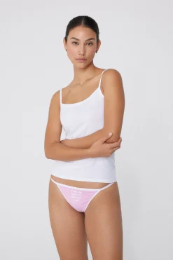 Printed Cotton String Brazilian Panties - Cheeky Briefs - Women | Tezenis