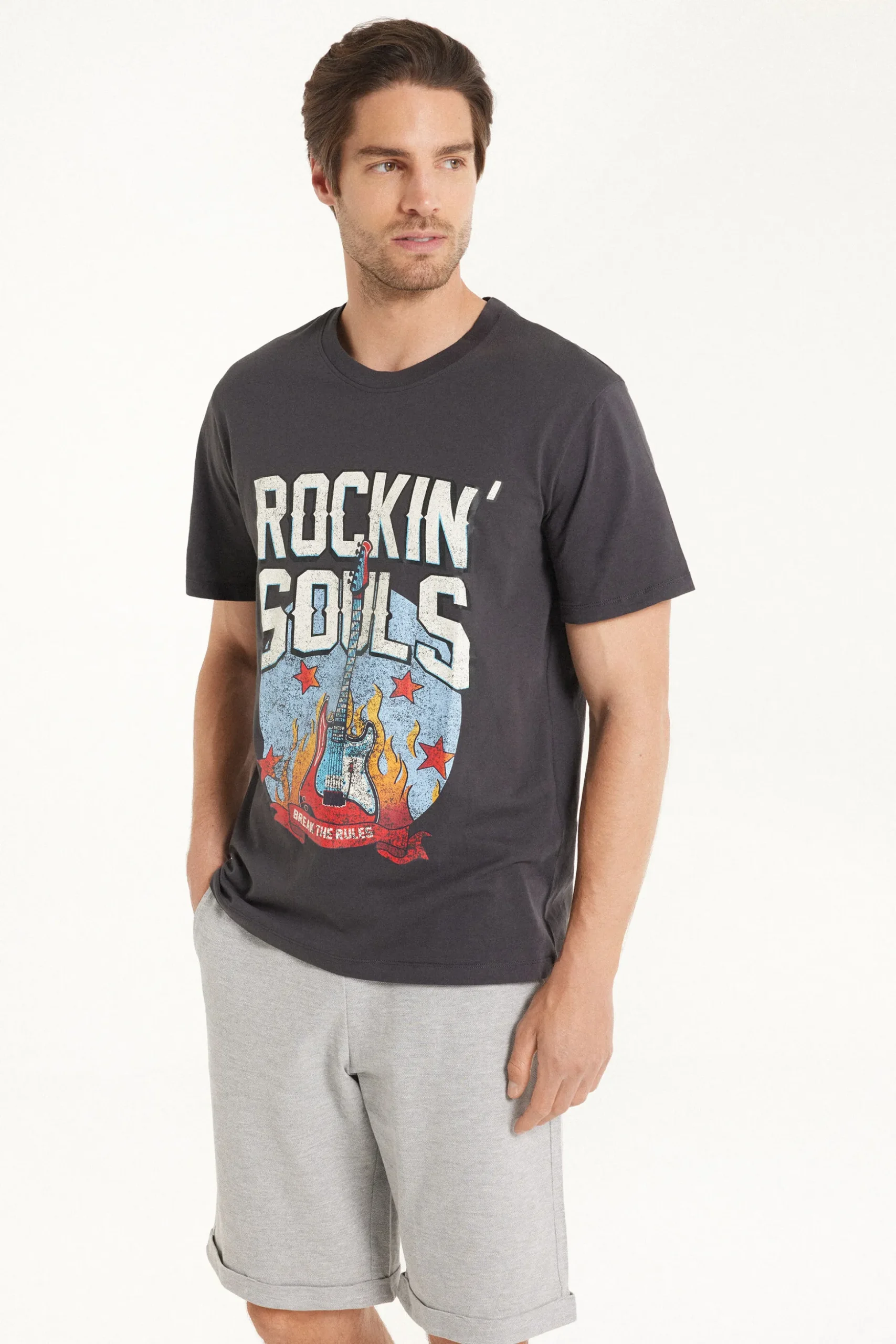 Printed Cotton T-Shirt - T-Shirts - Men | Tezenis