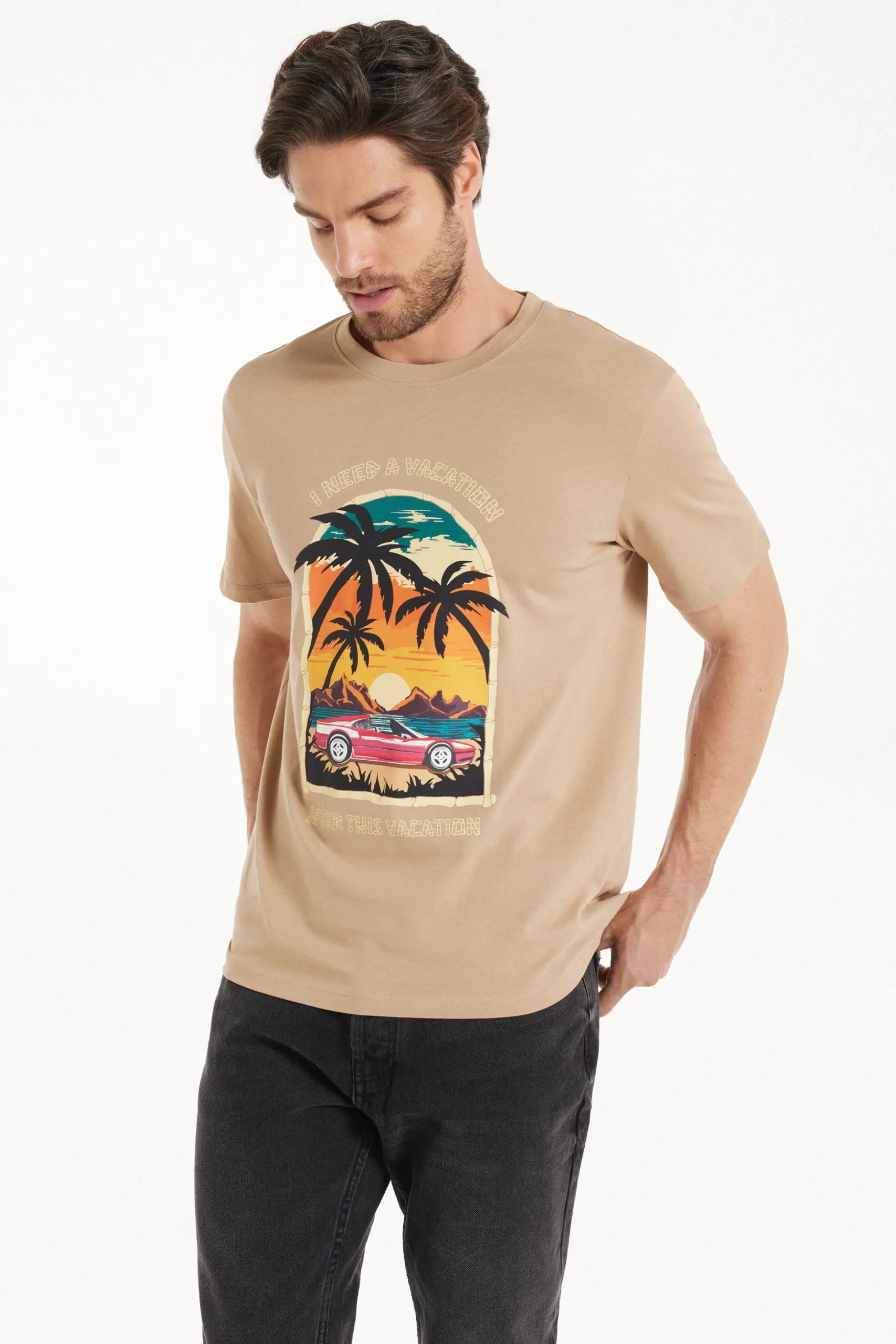 Printed Cotton T-Shirt - T-Shirts - Men | Tezenis