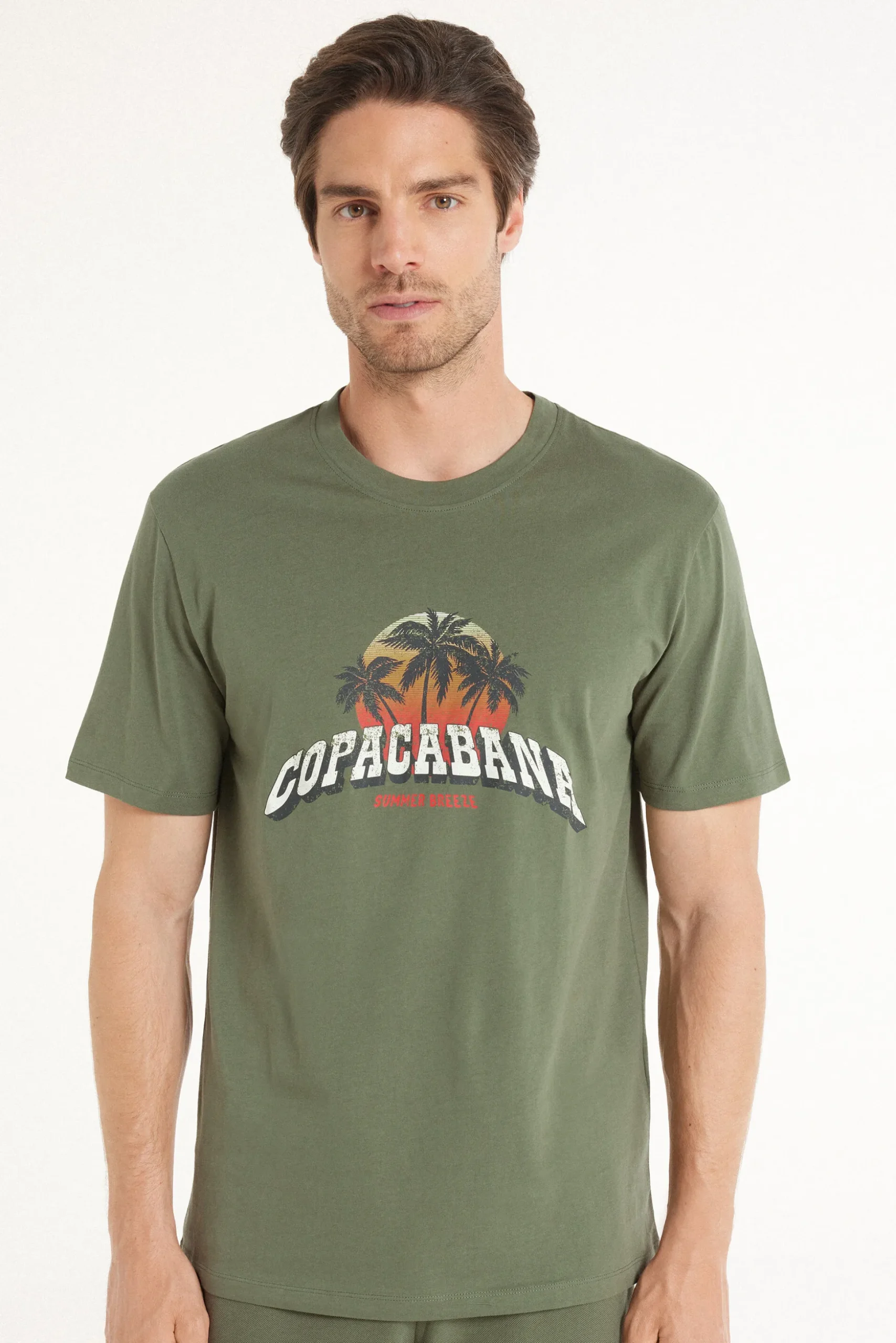 Printed Cotton T-Shirt - T-Shirts - Men | Tezenis