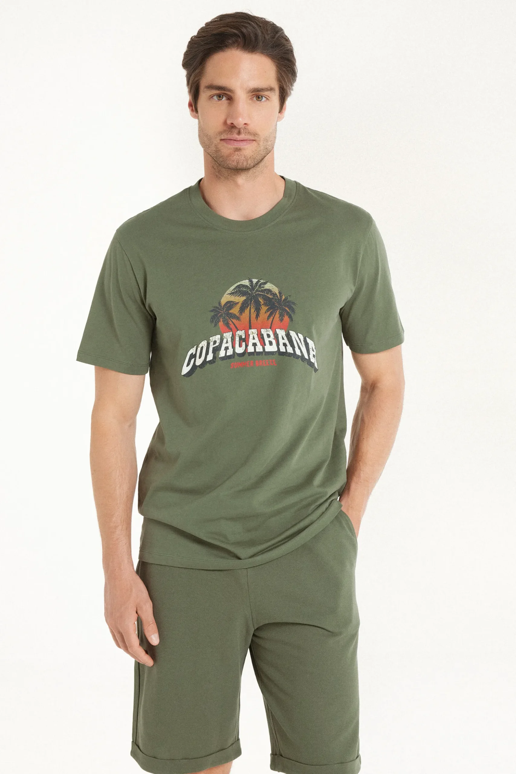 Printed Cotton T-Shirt - T-Shirts - Men | Tezenis