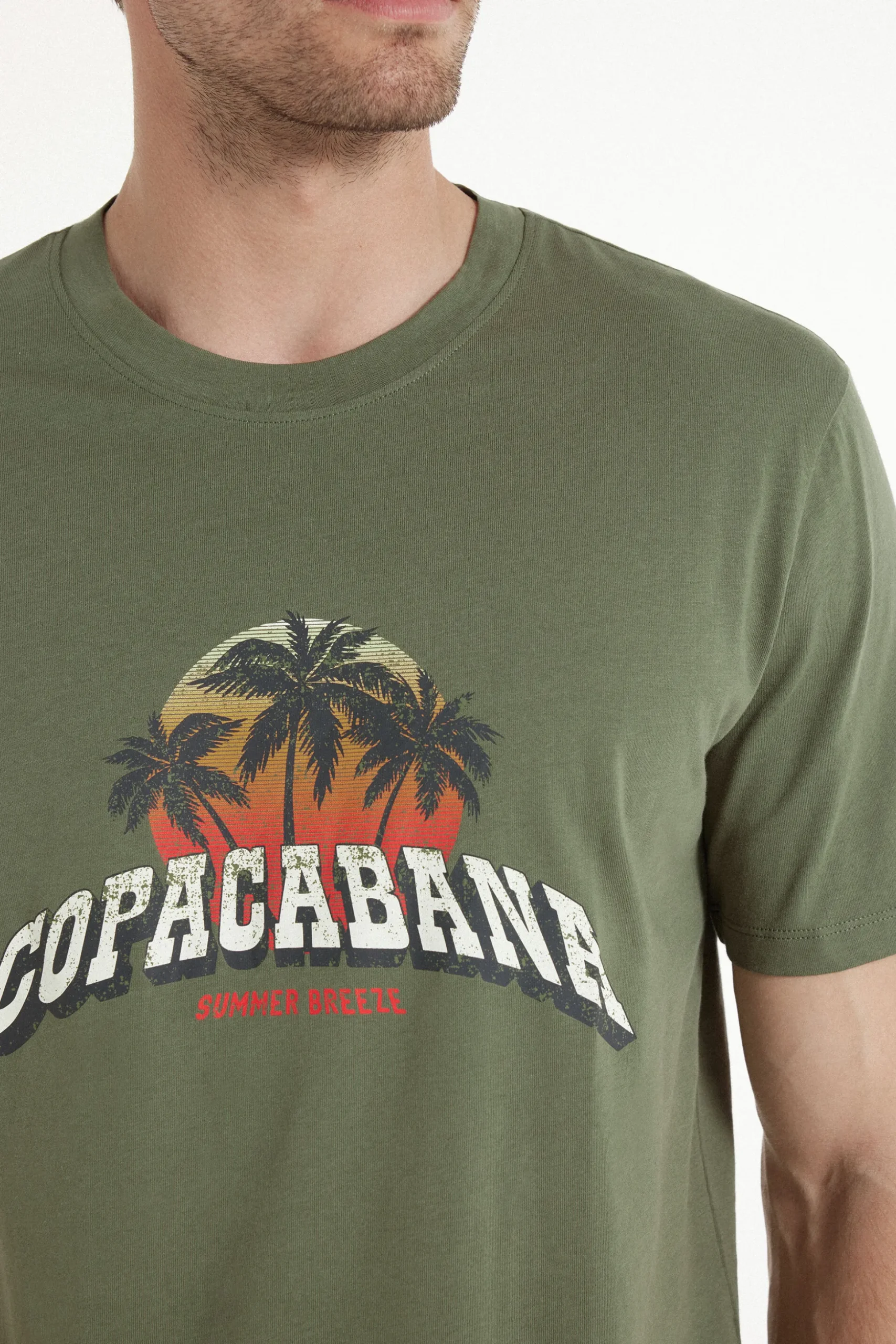 Printed Cotton T-Shirt - T-Shirts - Men | Tezenis