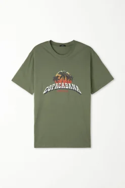 Printed Cotton T-Shirt - T-Shirts - Men | Tezenis