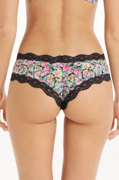 Printed Microfiber And Lace Hipster Brazilian - French Cut - Women | Tezenis