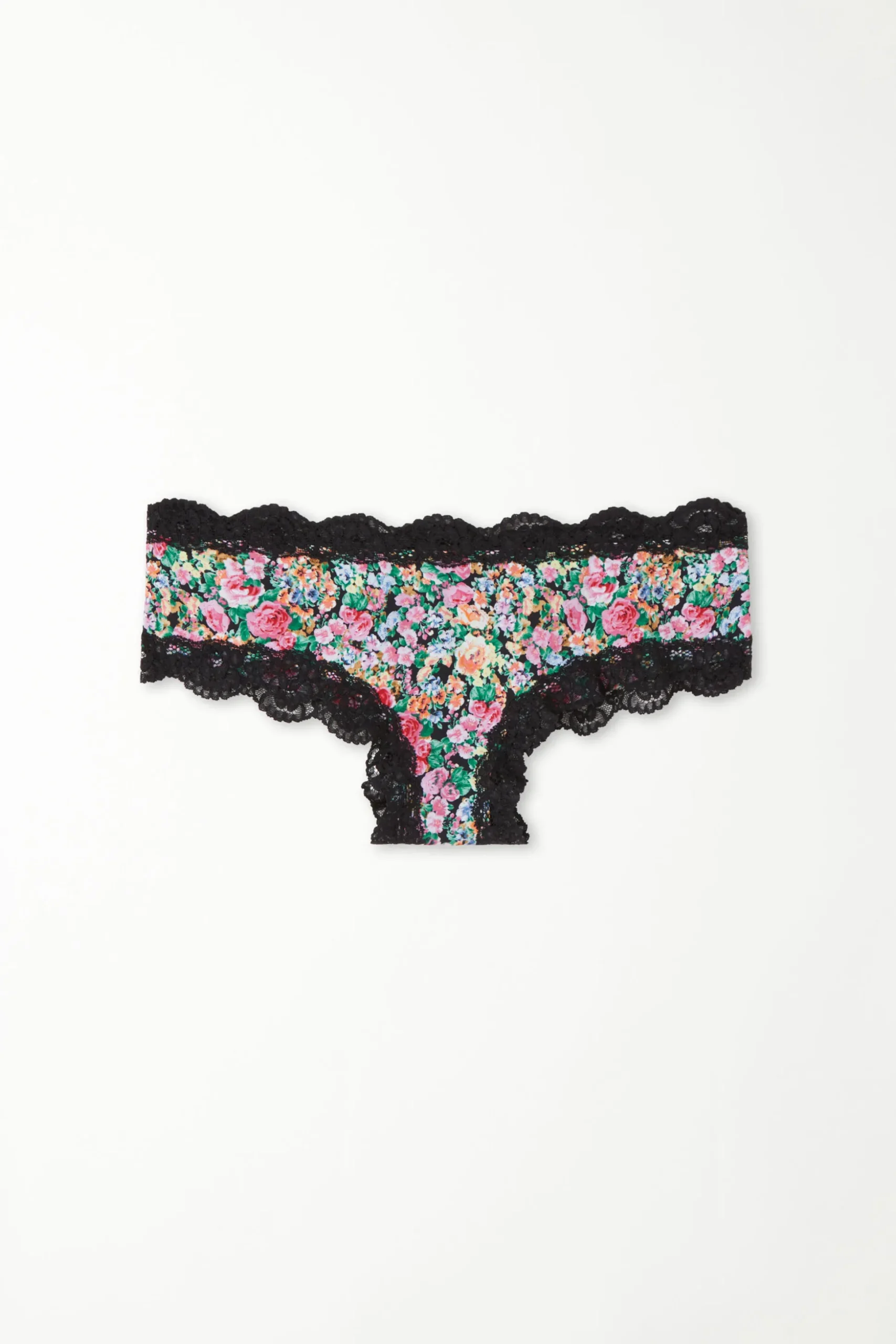 Printed Microfiber And Lace Hipster Brazilian - French Cut - Women | Tezenis