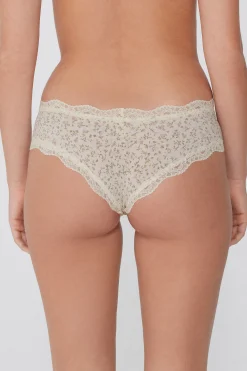 Printed Microfiber And Lace Hipster Brazilian - French Cut - Women | Tezenis