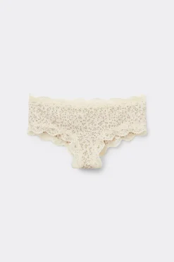 Printed Microfiber And Lace Hipster Brazilian - French Cut - Women | Tezenis
