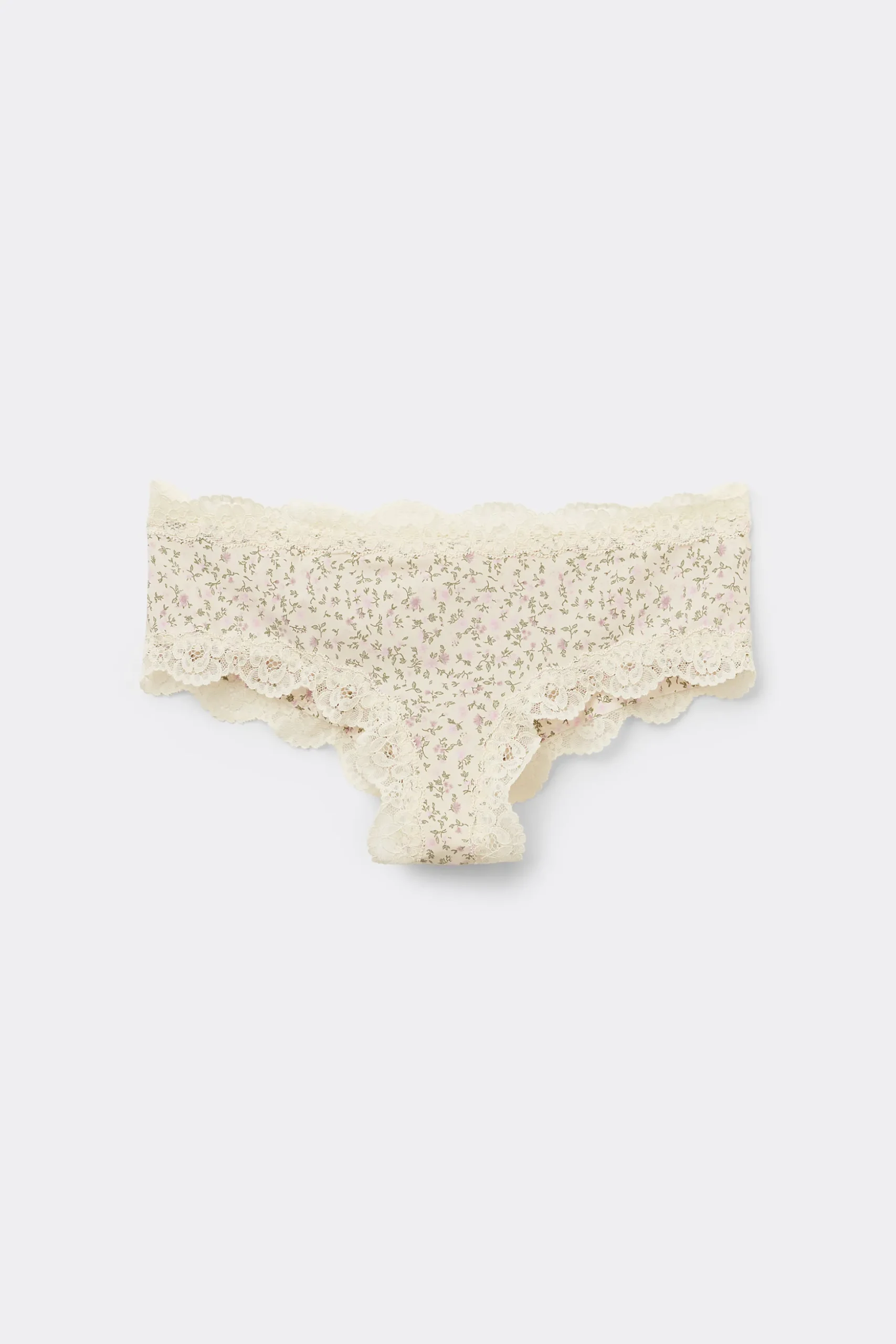 Printed Microfiber And Lace Hipster Brazilian - French Cut - Women | Tezenis