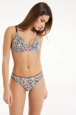 Printed Microfiber Brazilian Panties - Cheeky Briefs - Women | Tezenis