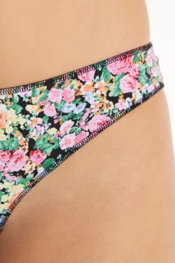 Printed Microfiber Brazilian Panties - Cheeky Briefs - Women | Tezenis