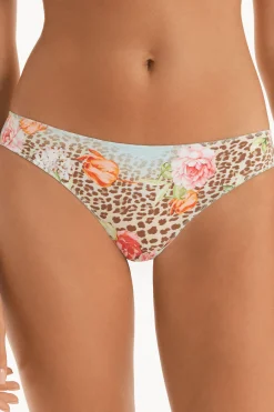 Printed Microfiber Brazilian Panties - Cheeky Briefs - Women | Tezenis