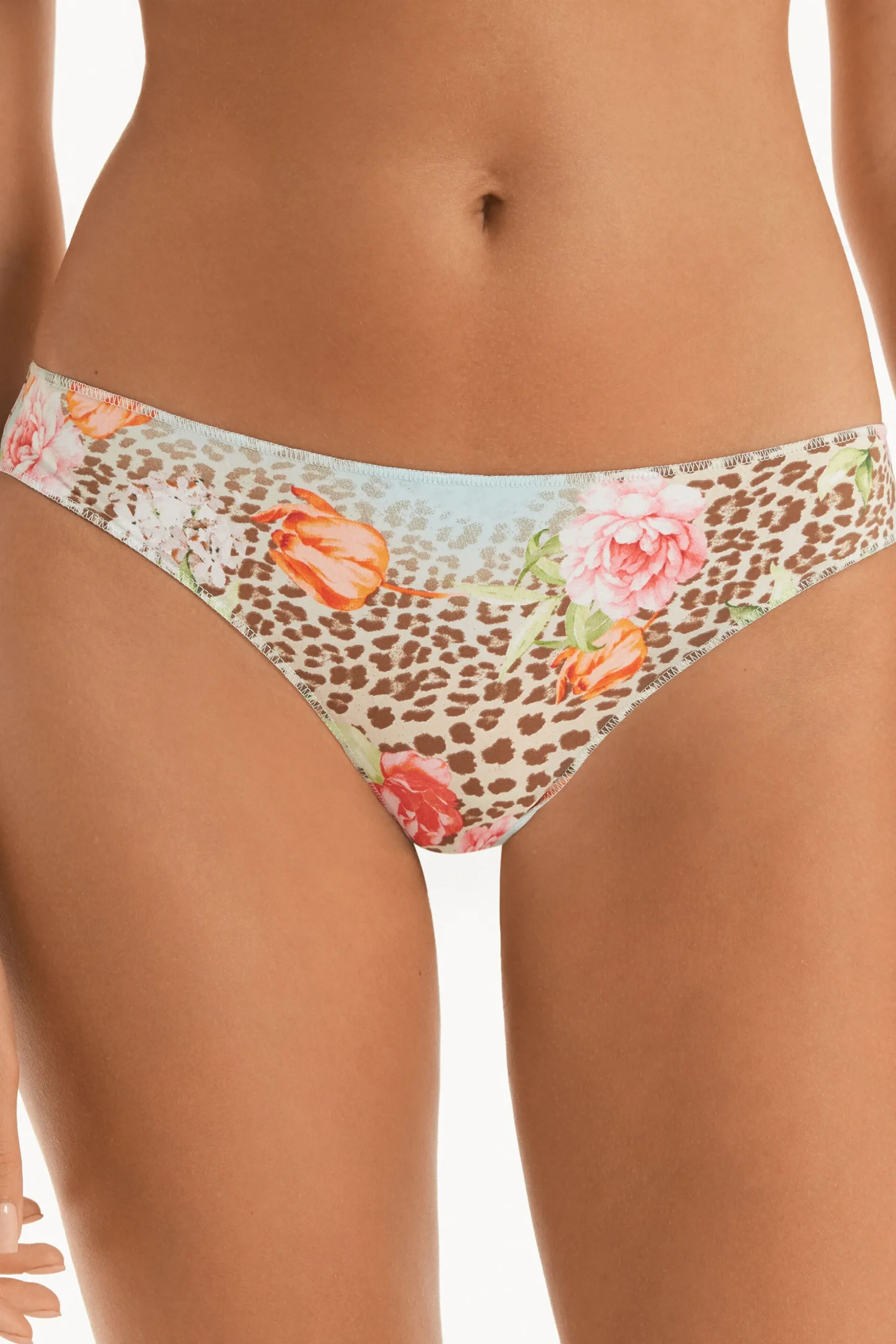 Printed Microfiber Brazilian Panties - Cheeky Briefs - Women | Tezenis