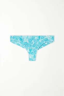 Printed Microfiber Brazilian Panties - Cheeky Briefs - Women | Tezenis