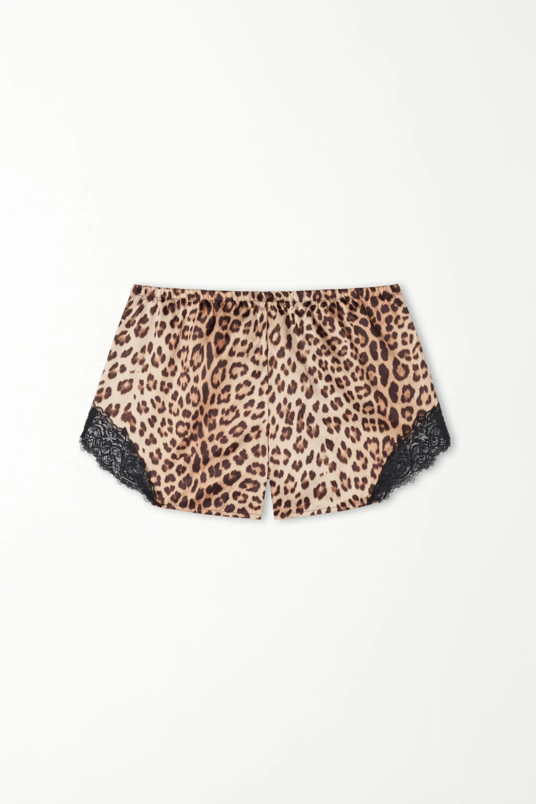 Printed Satin And Lace Shorts - Pajama Sets - Women | Tezenis