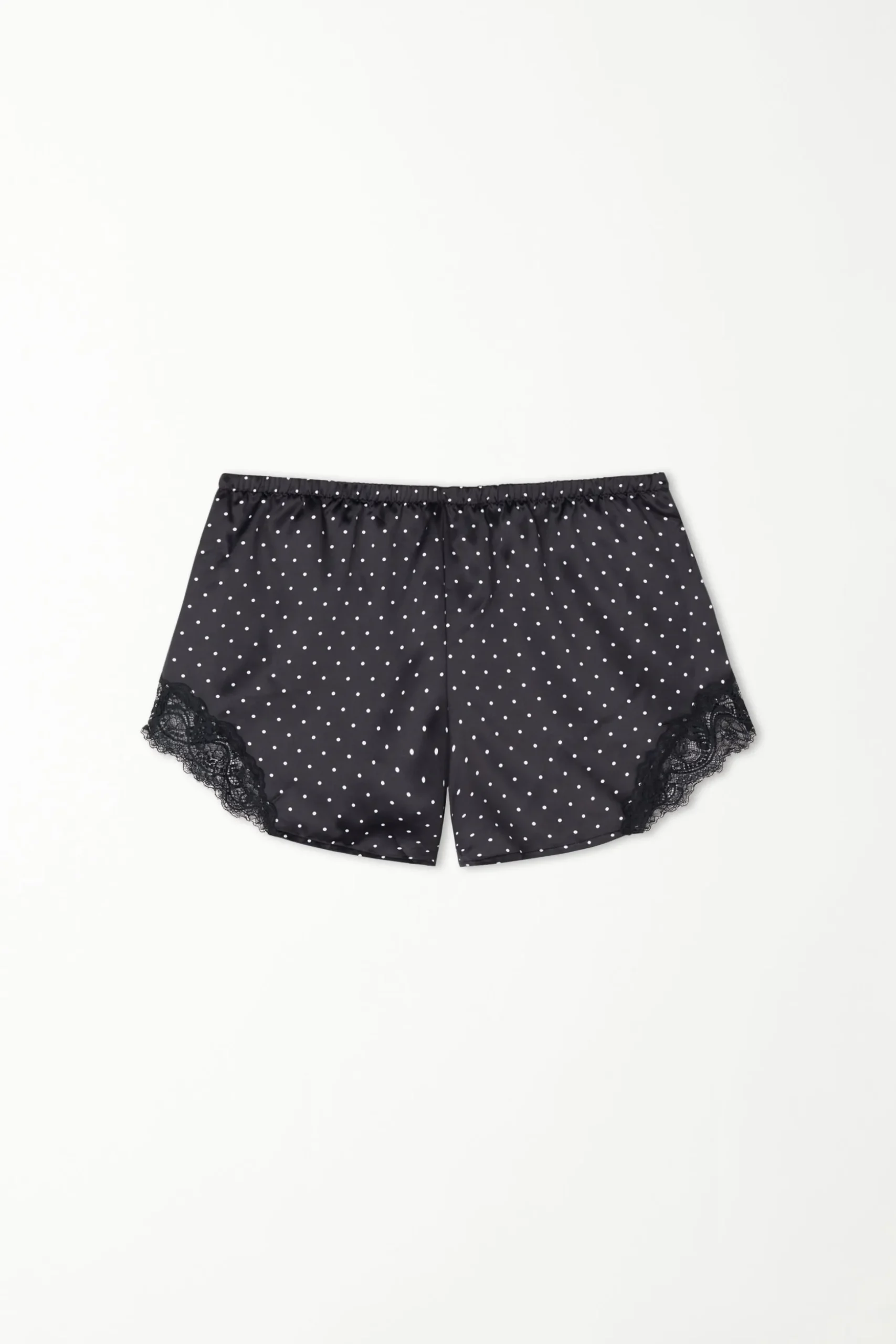Printed Satin And Lace Shorts - Pajama Sets - Women | Tezenis
