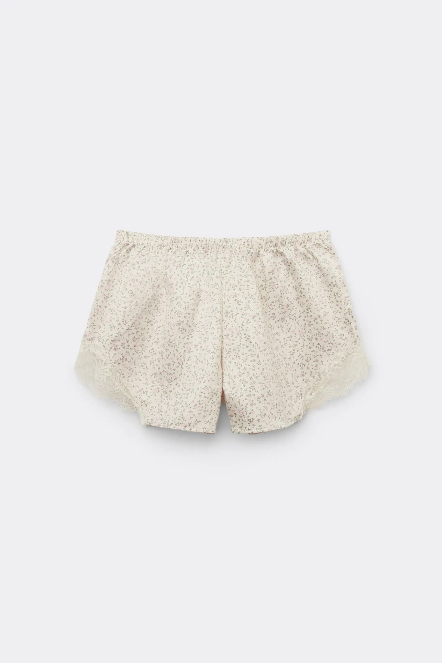 Printed Satin And Lace Shorts - Pajama Sets - Women | Tezenis