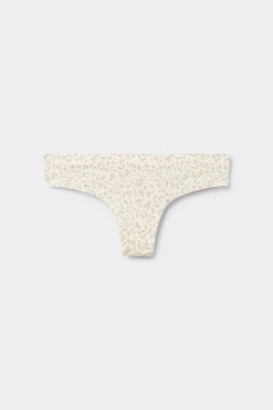 Raw Edge Brazilian Brief In Printed Microfiber - Cheeky Briefs - Women | Tezenis