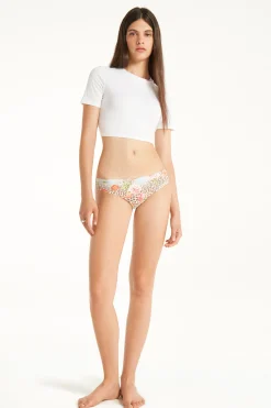 Raw Edge Brazilian Brief In Printed Microfiber - Cheeky Briefs - Women | Tezenis