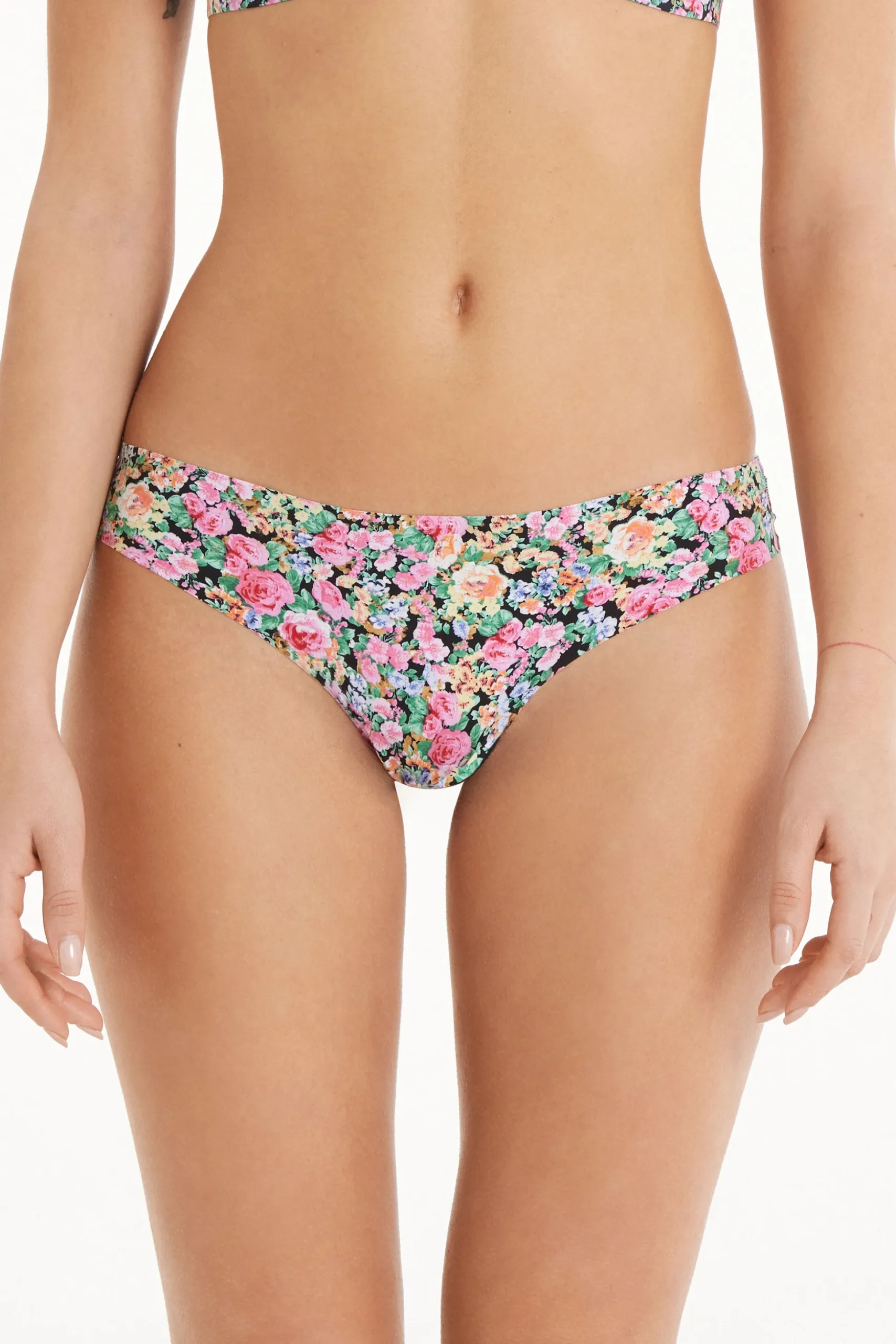 Raw Edge Brazilian Brief In Printed Microfiber - Cheeky Briefs - Women | Tezenis