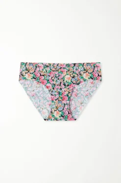 Raw Edge Panties In Printed Microfiber - Classic - Women | Tezenis