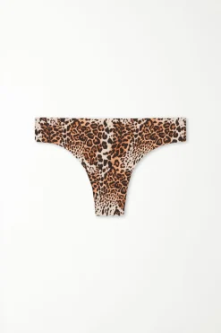 Raw Edge Printed Brazilian Brief - Cheeky Briefs - Women | Tezenis