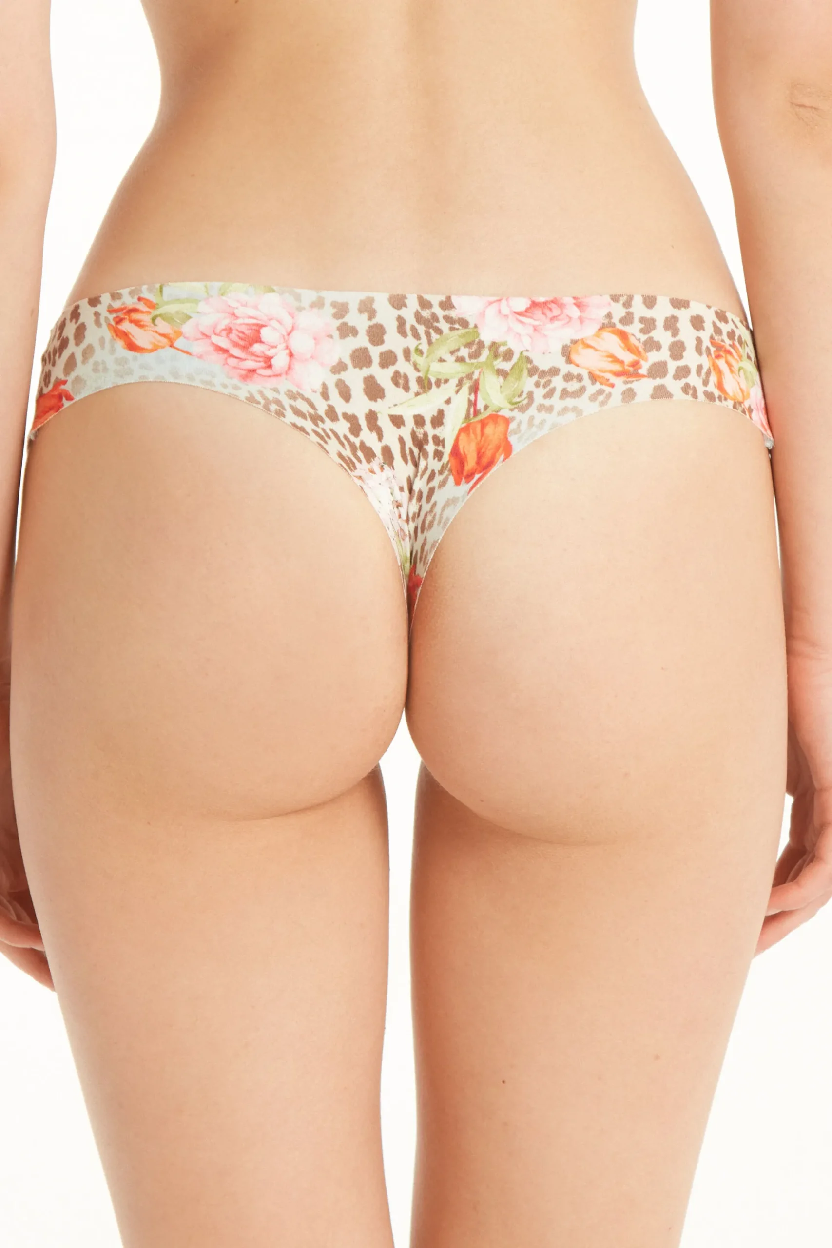 Raw Edge Printed Brazilian Brief - Cheeky Briefs - Women | Tezenis