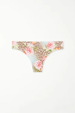 Raw Edge Printed Brazilian Brief - Cheeky Briefs - Women | Tezenis