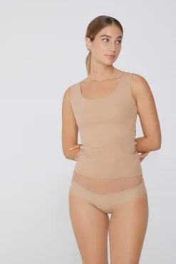 Raw-Cut Cotton Camisole - Tank Tops - Women | Tezenis