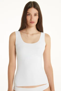 Raw-Cut Cotton Camisole - Tank Tops - Women | Tezenis